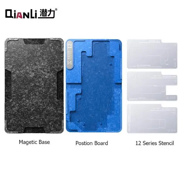 Mega-IDEA Middle Frame Positioning BGA Reballing Platform For iPhone X ~ 13Pro Max, Tin Template Soldering Steel Mesh Repair Kit