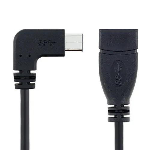 Cable de panel plano Cable OTG Cable de datos USB 3.1 AF A interfaz de codo tipo c a USB 3.0 hembra