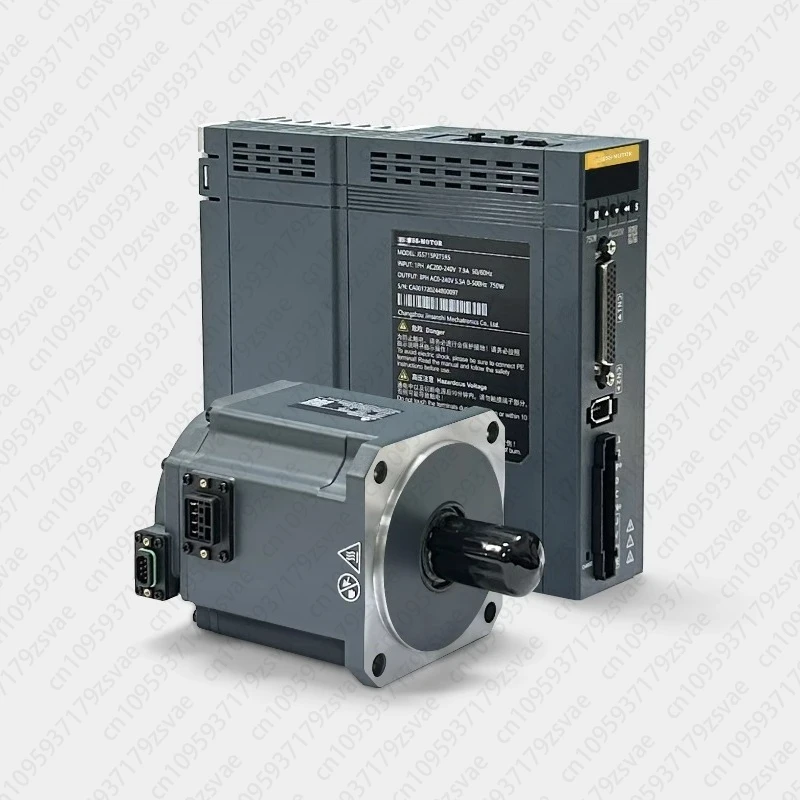 Single-phase 220V Pulse Servo Drive Motor Kit 17 Bit Magnet Absolute Encoder 750W 3000rpm AC Servo Motor and Servo Drive
