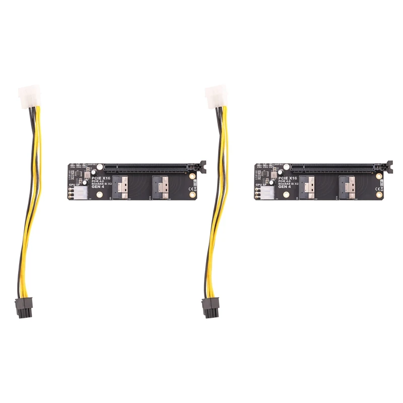 

2X Gen4 2 Ports Slimsas 8I X2 To PCIE 4.0 X16 Slot Adapter Board For Network Card Graphics Video Card Capture Card