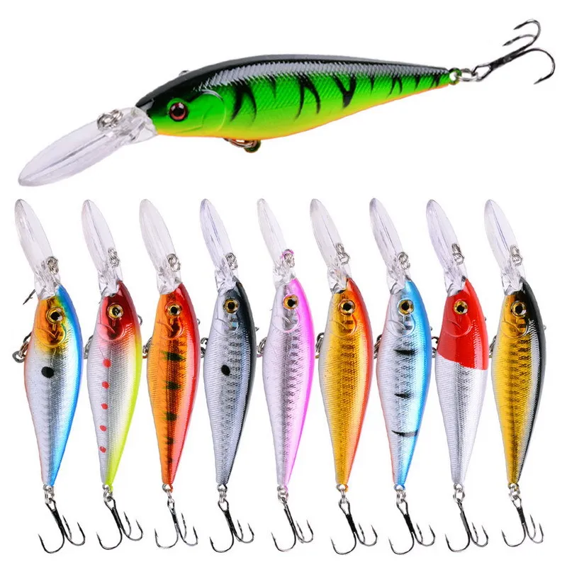 11cm 10.5g Hard Bait Minnow Streak Fishing Lures Bass Fresh Water Hook Diving Perch Wobbler Jerkbait