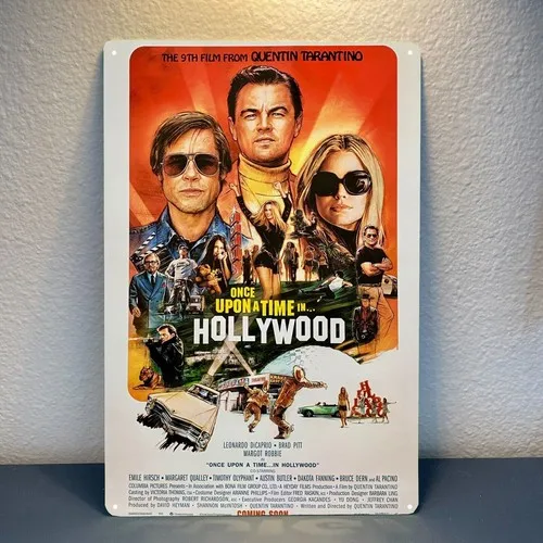 Once Upon A Time In Hollywood Tarantino Movie Metal Poster Tin Sign