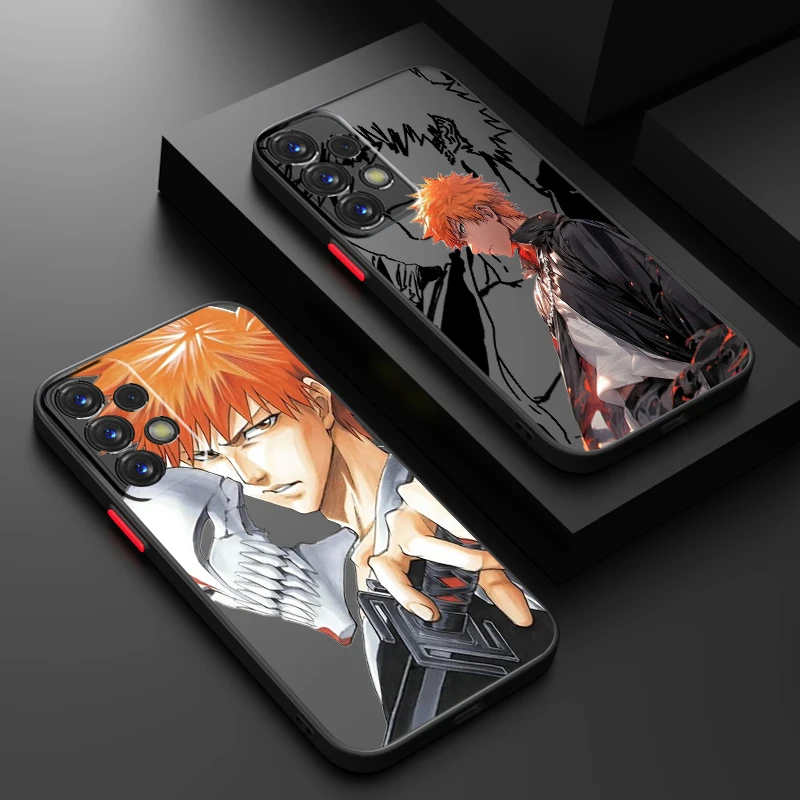 K-Kurosaki I-Ichigo Anime Cartoon Frosted Translucent For Samsung A53 A52 A33 A32 A51 A71 A21S A13 A73 A50 A22 A12 5G TPU