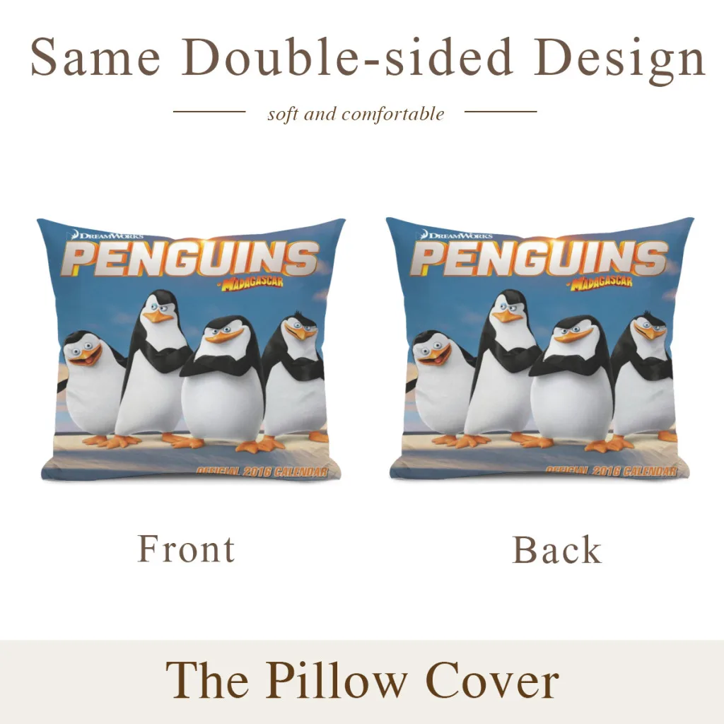 Madagascar Pillowcase Cushions Cover Cushions Home Decoration Pillows For Sofa