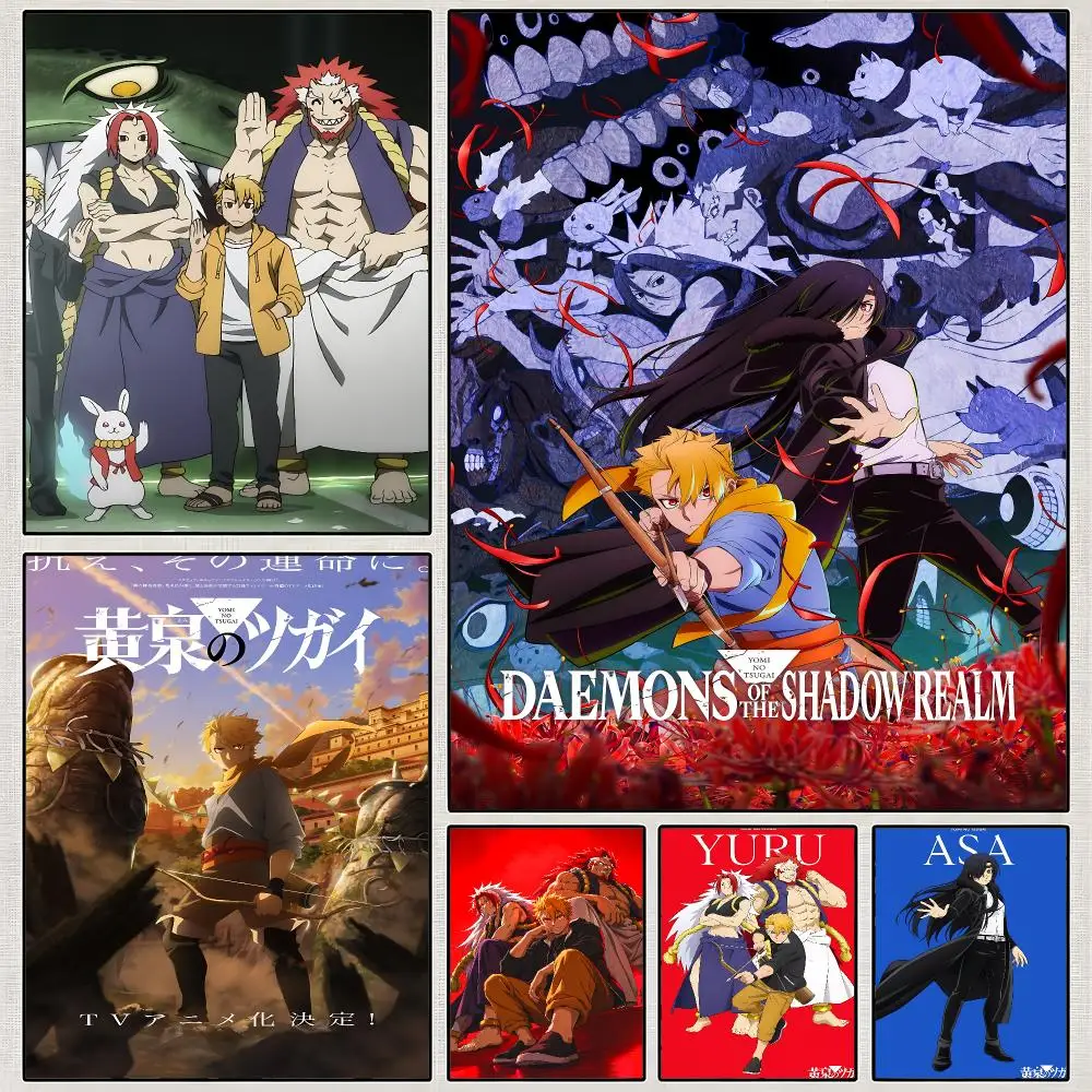 Anime Daemons Of Shadow Realm Fantasy Poster PP Wall Art Print Removable Water-Resistant Home Decor for Bedroom Apartment Gift