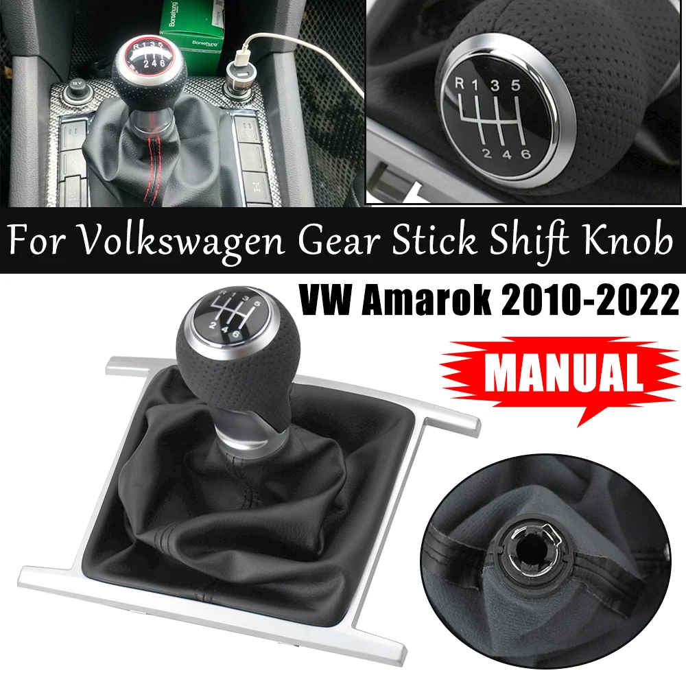 For Volkswagen VW Amarok 2010 2011 2012 2013 2014-2022 Unique Stylish 6 Speed Manual Gear Shift Knob Black Car Accessories