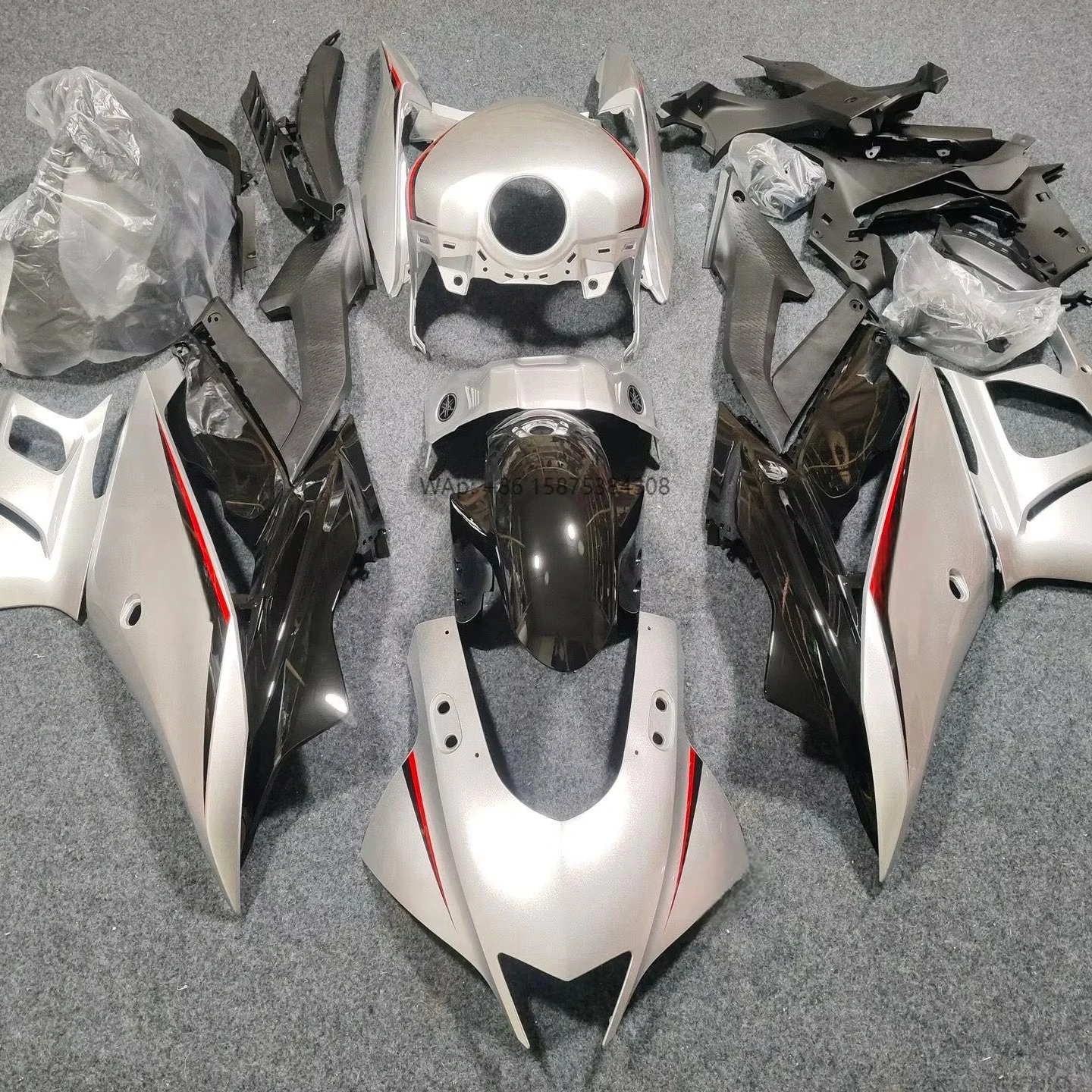 

ABS Plastic Motorcycle Fairings Kit Bodywork Frame Sets Compatible with YZF R3 R25 2019 2020 2021 2022 2023