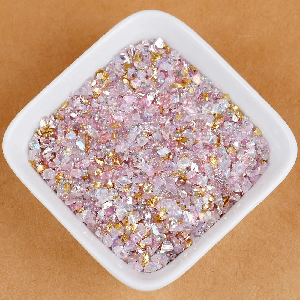 20g Glass Crushed Stone Irregularity Crystal Gravel Filling For DIY Epoxy Resin Mold Filler Crafts Decorative Nail Art