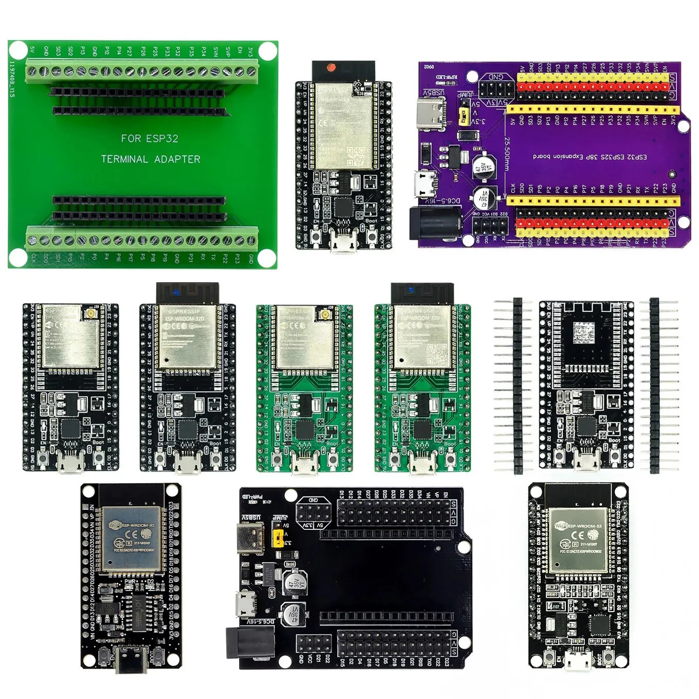 ESP32 Development Board TYPE-C MICRO USB CH340C WiFi+Bluetooth Ultra-Low Power Consumption Dual Core ESP32-DevKitC-32 ESP-WROOM