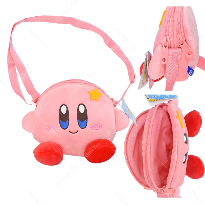 16CM Anime Kawaii Star Kirby peluche portamonete Soft Doll Storage Messenger Kirby borsa a tracolla per bambini ragazze regali