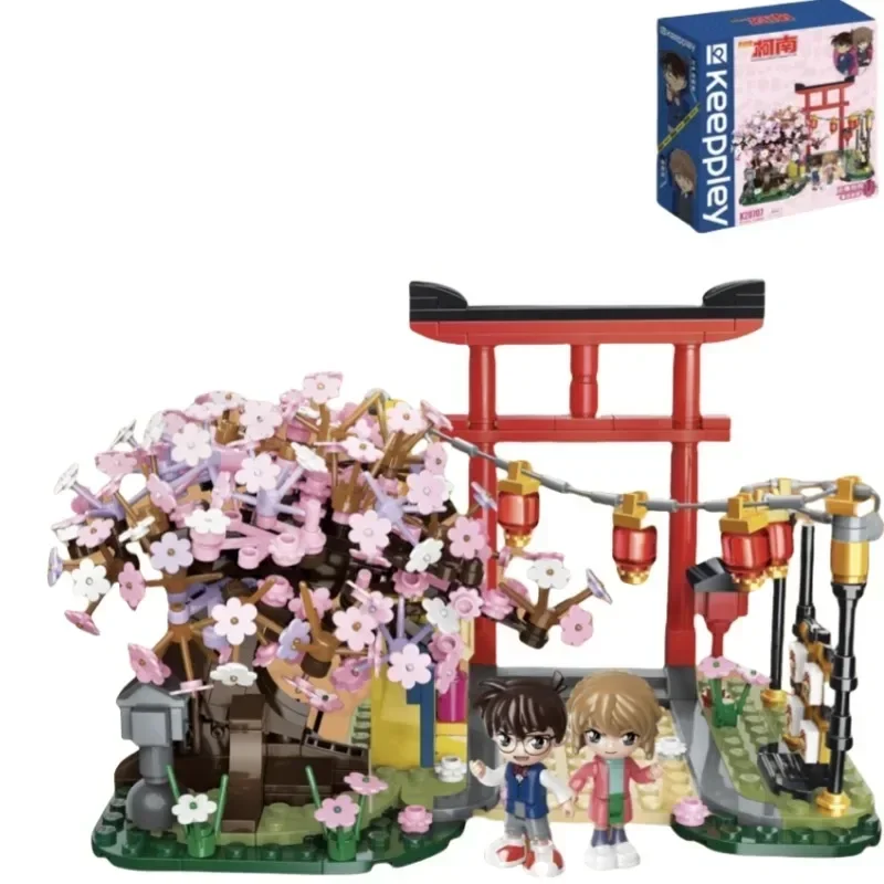Keeppley Detective Conan Assembly Building Blocks Confession Street Corner Classic Scene Assembly Toy Model Holiday Gift