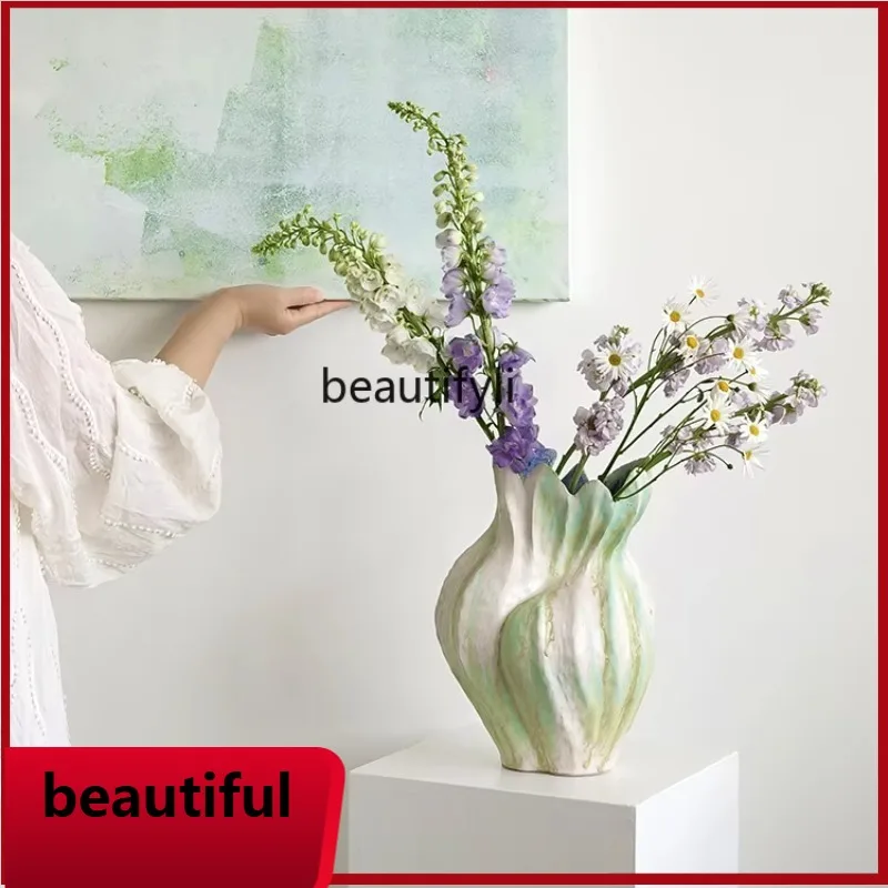 

F132 Handmade ceramic vase, art ornament of Wabi Sand Wind B & B RestaurantX