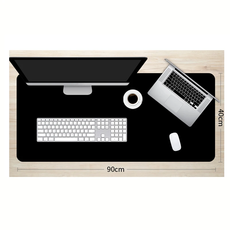 Large Size Gaming black Mouse Pad Anti-slip Natural Rubber PC Computer Gamer Mousepad Desk Mat Locking Edge for CS GO LOL Dota