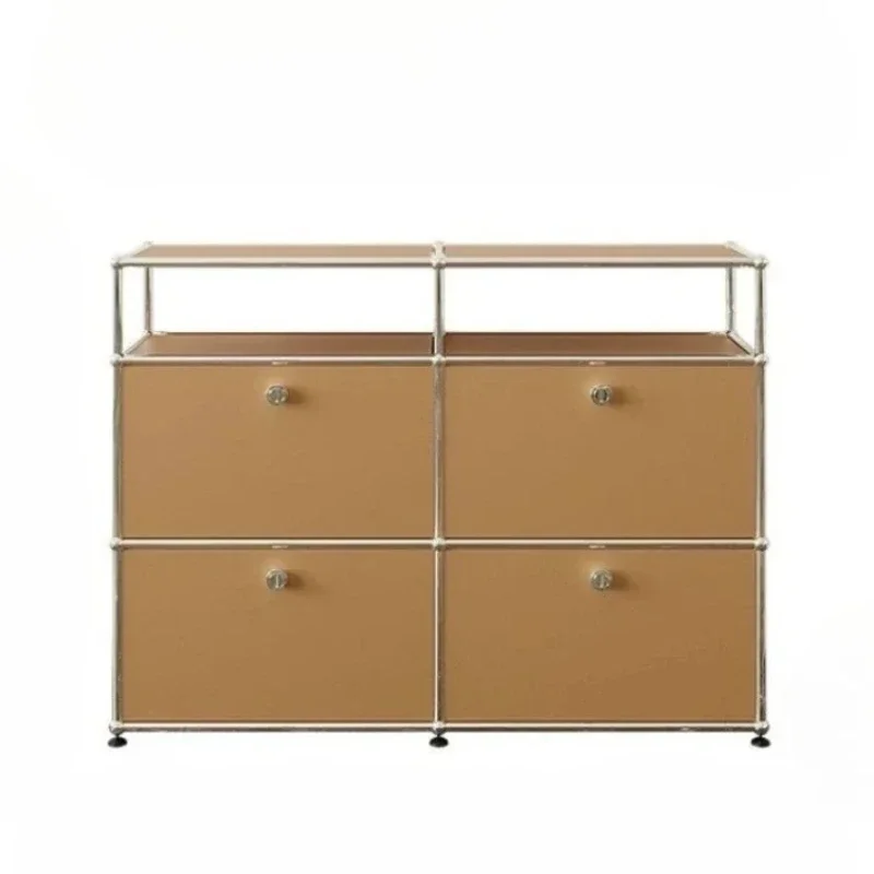 

Home Modern Nordic Stainless Steel Side Storage Cabinet Module Combination Storage Locker Living Room Cabinets Dresser Tv Stand