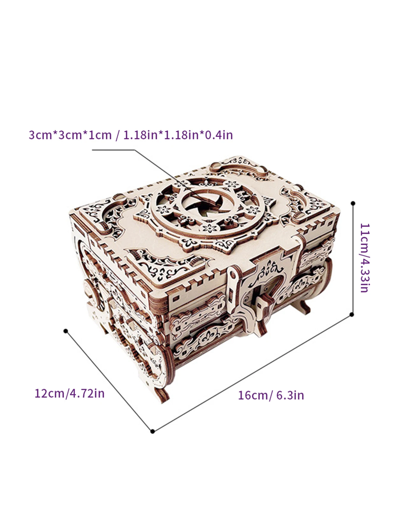 3D Wooden Puzzle Music Box Kit Antique Jewel Box DIY Home Decoration Model Birthday or Christmas Gifts