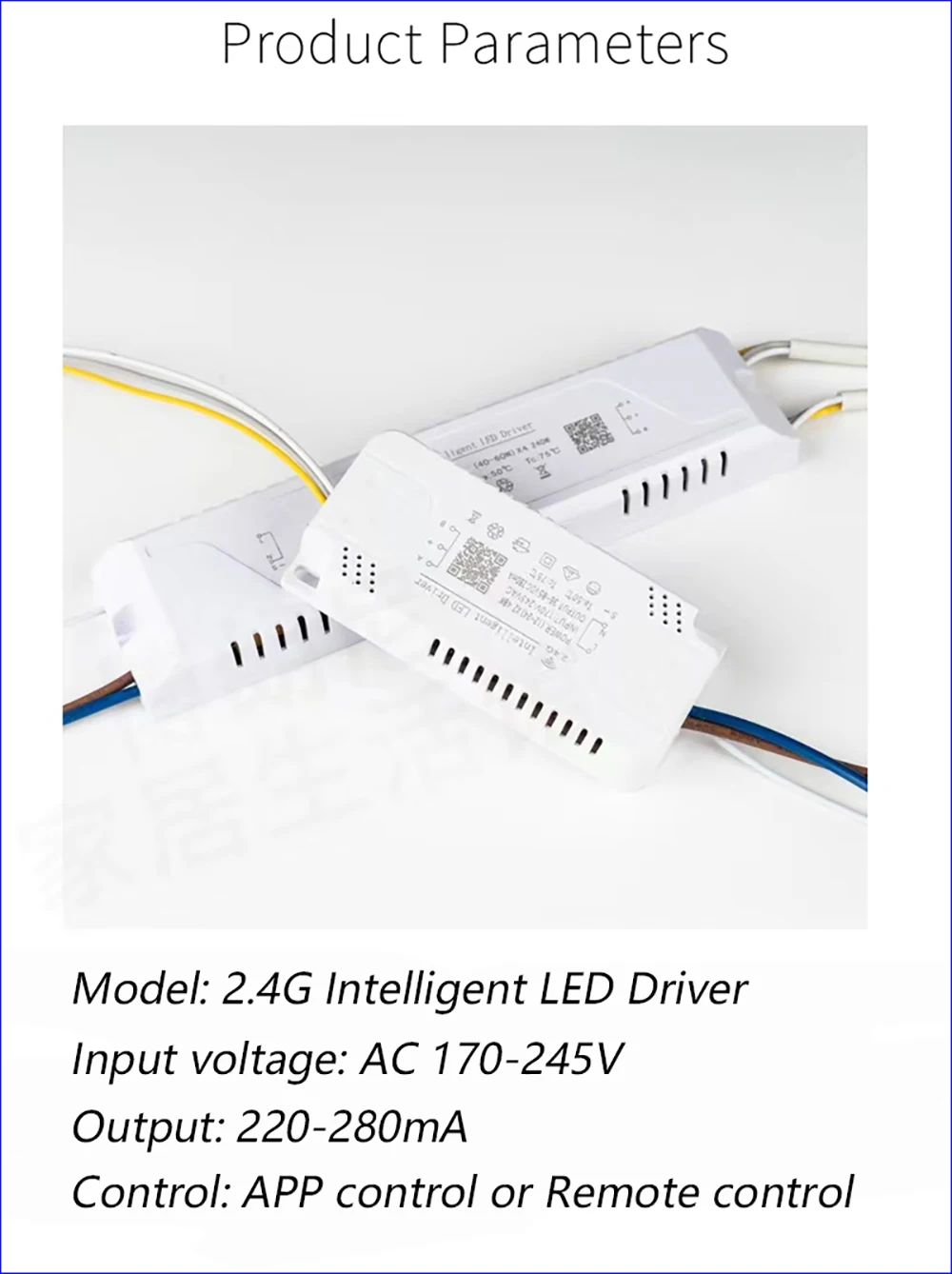 COMPYI AC220V Input (20-40W)x2 (40-60W)x4 2.4G Intelligent LED Driver work with dual colors LED strips&bars in chandeliers etc.