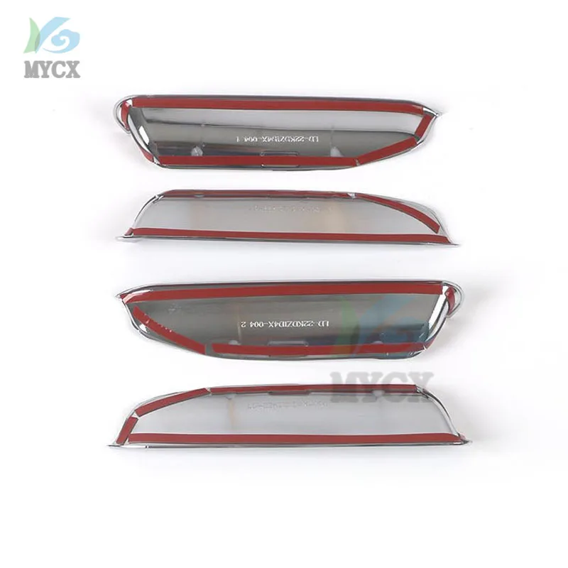 ل Volkswagen VW ID.4X ID.4 CROZZ 2021 + ألياف الكربون غطاء مقبض باب السيارة الملحقات لمعان أسود ألياف الكربون مقبض باب السيارة #4