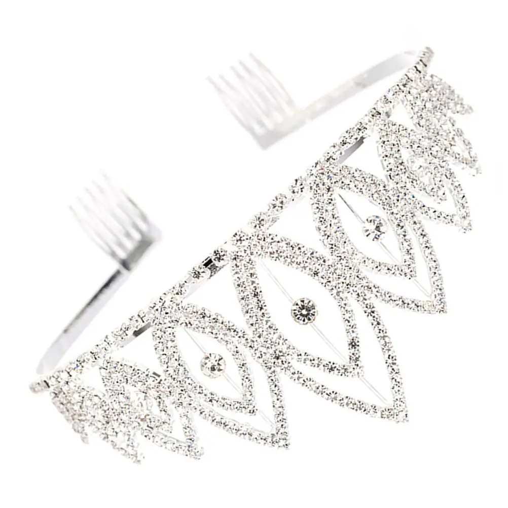 1Pcs Chic Rhinestone Wedding Crown Elegant Bridal Headwear for Women Bride Party Prom Photography Crown for Bride