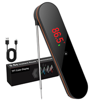 Hot Selling Waterproof IP-09 Rechargeable Digital Meat Food Thermometer Instant Read Thermometers with Magnetic Back