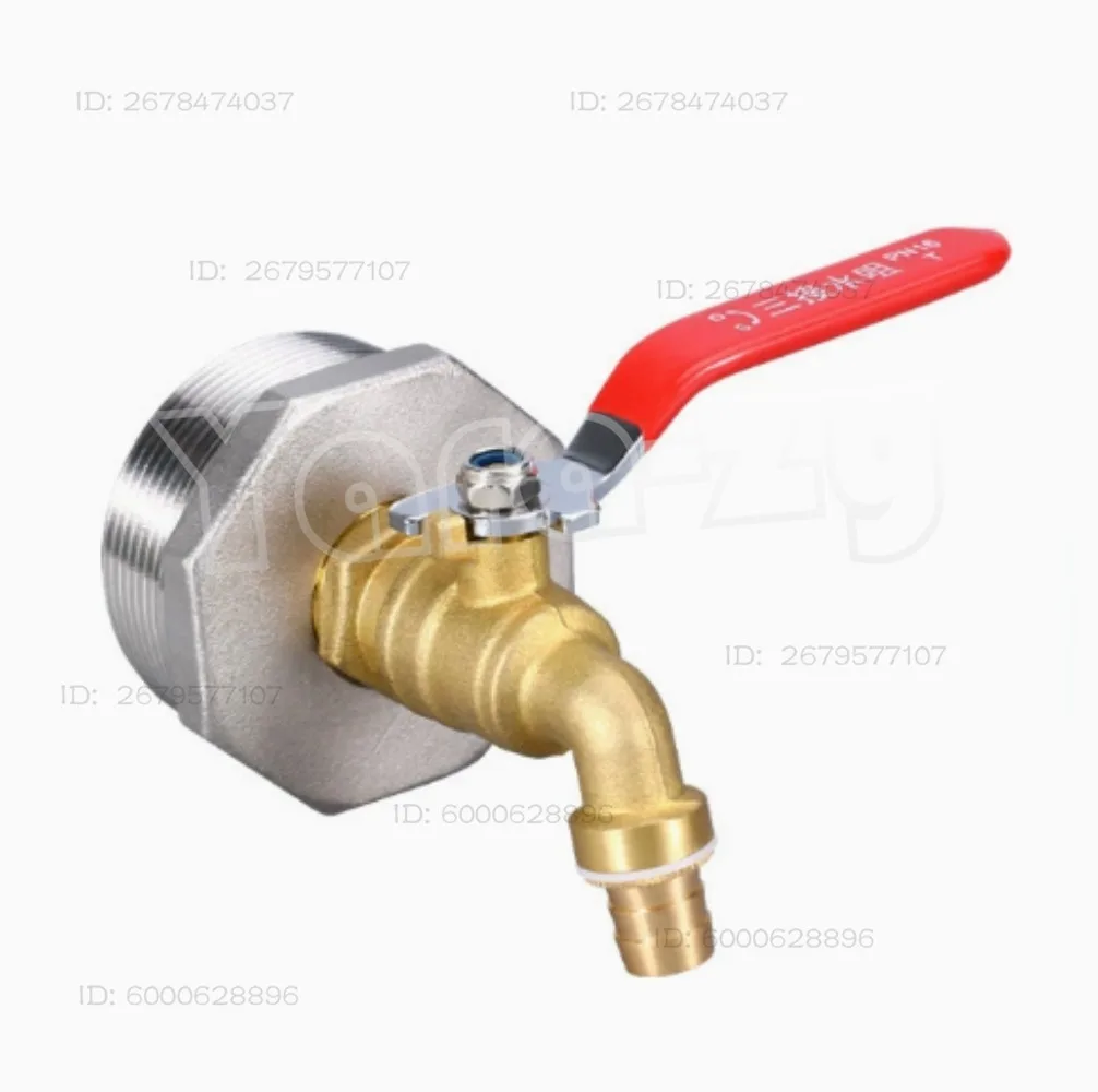 2 Inch Drum Faucet Brass Barrel Faucet with EPDM Gasket for 55 Gallon Drum