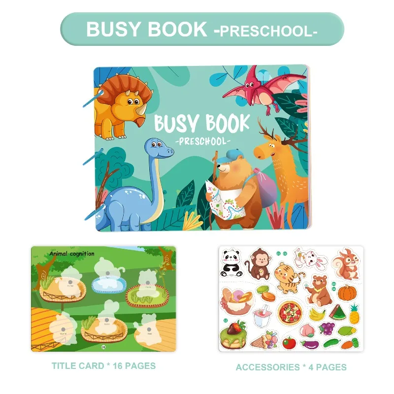 

Montessori Early Childhood Education Sticker Book Cultivation Quiet Reusable Sticker Book Enlightenment Cognitive Book for Kids