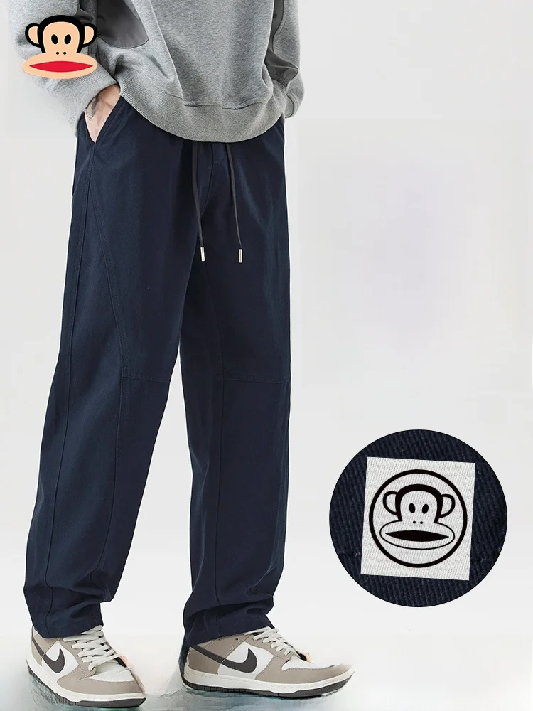 

Мужские повседневные брюки Paul Frank свободного прямого кроя в американском ретро-стиле, модные спортивные брюки для активного образа жизни молодежи, весенняя коллекция