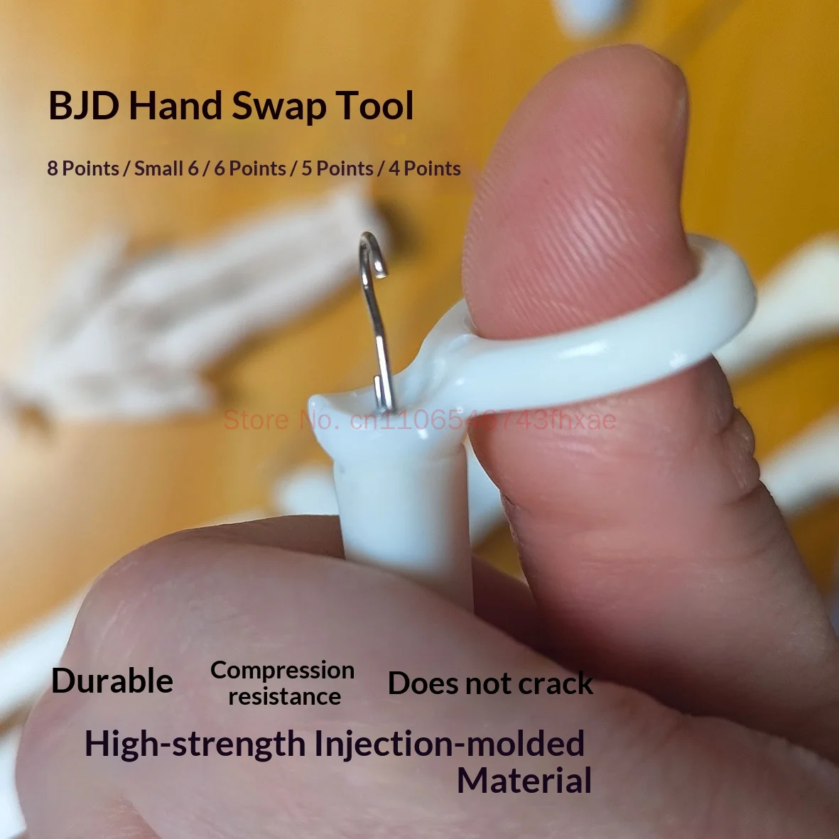 Universal BJD Doll Hand Changing Tool Pressure Protection Pad High Strength Plastic Fit for 1/4 1/6 1/8 Scale Doll Bodies Hands