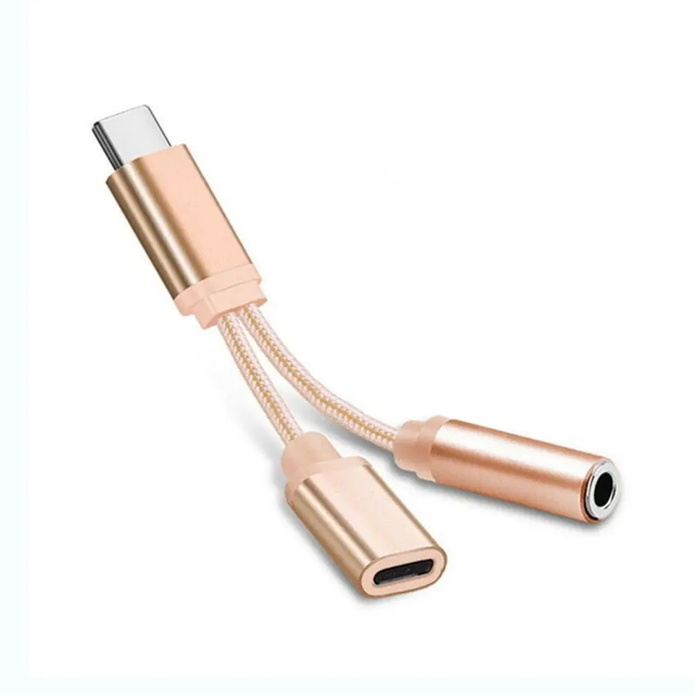 Adapter 2 In 1 3.5mm Jack Digital Cables Aux Cable Audio Cables Type C To 3.5 mm Adapter Usb C Cable Type-C To 3.5mm Connector