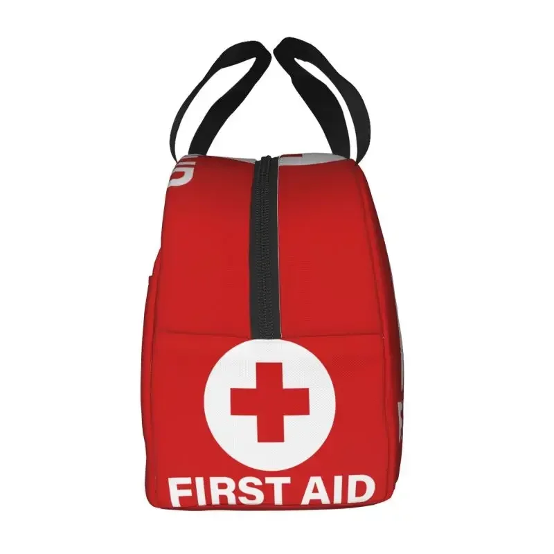 First Aid Emergency Medicine Lunch Bag Men Women Cooler Warm Insulated Lunch Box for Doctor Nurse Work Food Picnic Tote Bags