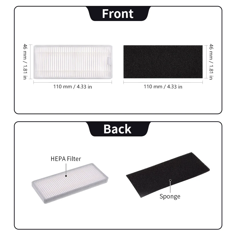 Роликовая боковая щетка первичного фильтра для Anker Eufy Robovac 12 30 30C 15C 11S 25C 35C, сменные аксессуары для робота-пылесоса