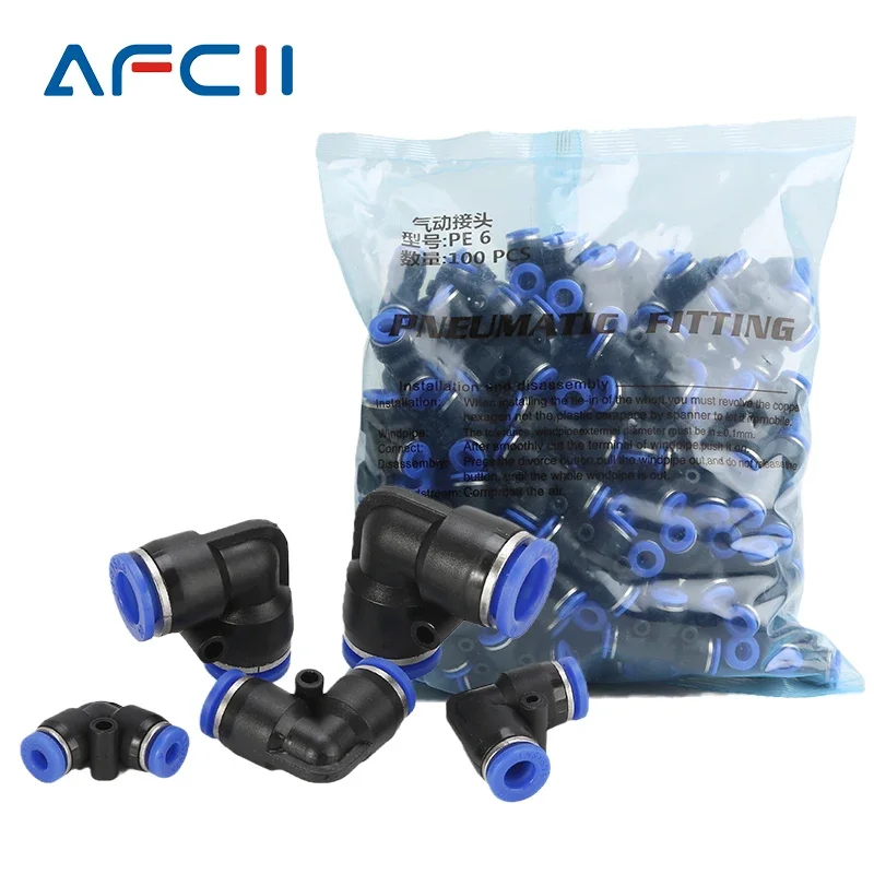

50PCS 100PCS PV4 PV6 PV8 PV12 PV14 PV16 2 Way Pipe Connector Pneumatic Fitting Plastic Staght Push In Quick Slip Lock Fittings