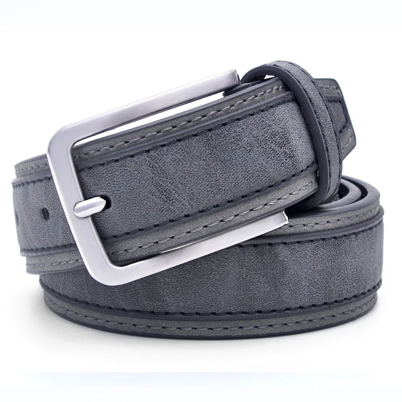 High quality genuine leather Casual belts men designer pin buckle brand luxury young boys jeans ceinture homme