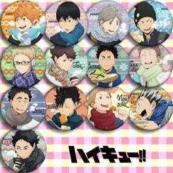 Haikyuu!! Cosplay Badges Hinata Shoyo Brooch Pins Volleyball Boy Cartoon Button Badge Collection Gift for Backpacks Clothes Deco