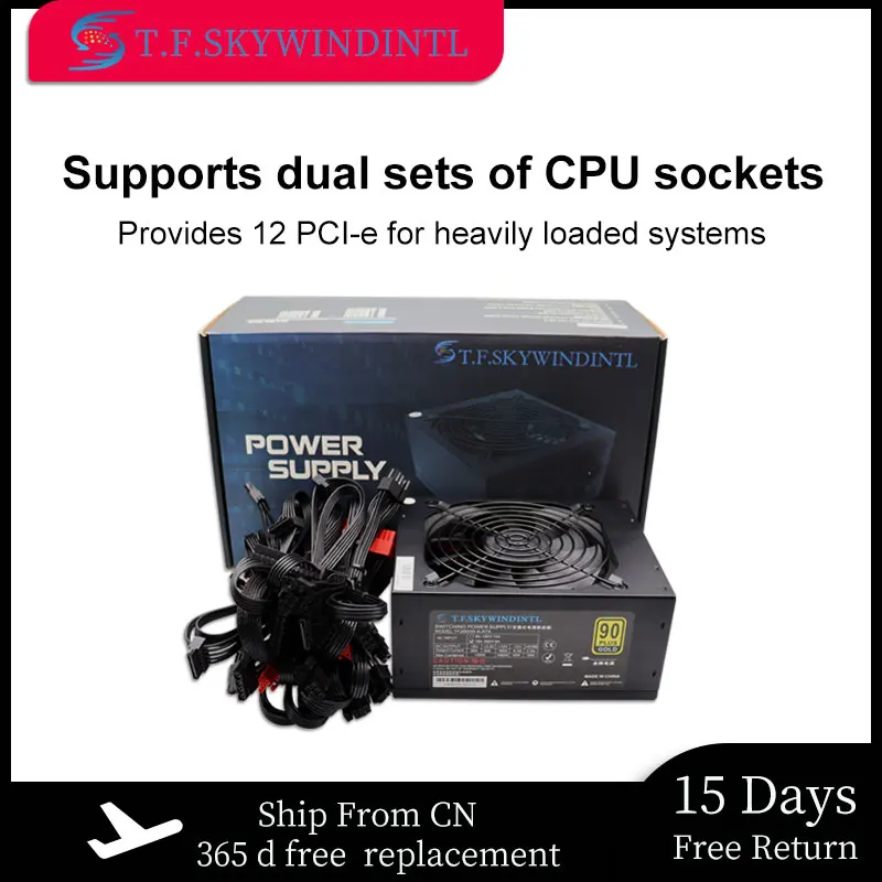 

Полностью модульный блок питания для майнинга 2000 Вт, 8 графических процессоров, установка для майнинга графического процессора ETH Miner Active PFC PC, блок питания 2000 Вт для 8 графических процессоров ETH Riser