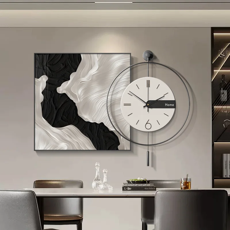 

Classic Art Wall Clocks Modern Round Fashion Designer Wall Watch Nordic Restaurant Relogio De Parede Living Room Decoration