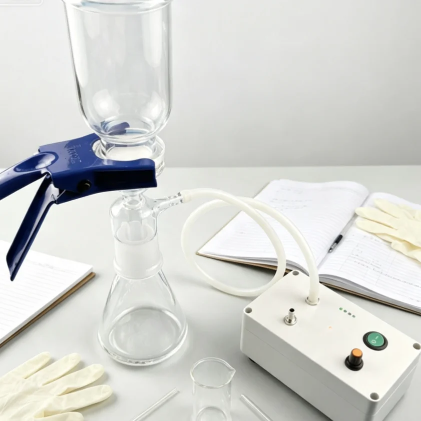 Oil-Free Diaphragm Sampling Pump, Adjustable Flow Vacuum Pump for Outdoor Gas Sampling Vacuum Filtration Lab Experiment