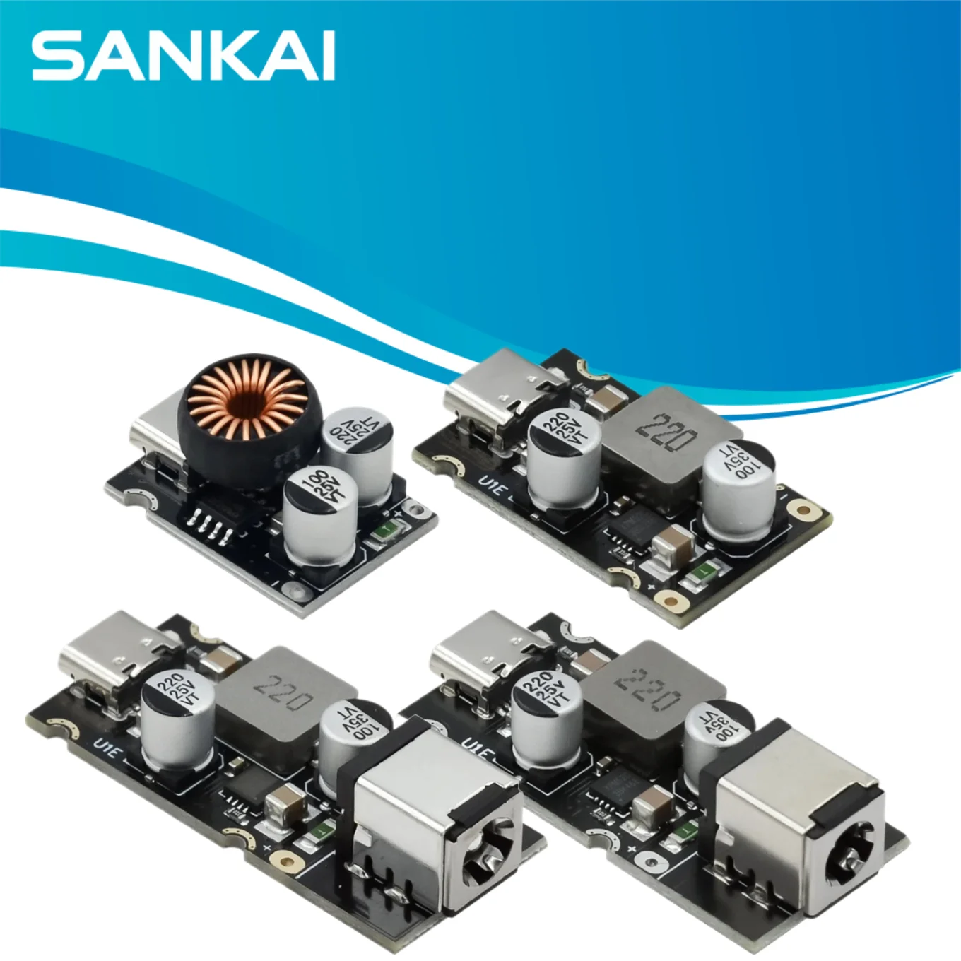 QC4.0/3.0 USB-C PD65W Step-Down Module DC8-32V 3.25A for Huawei/Apple