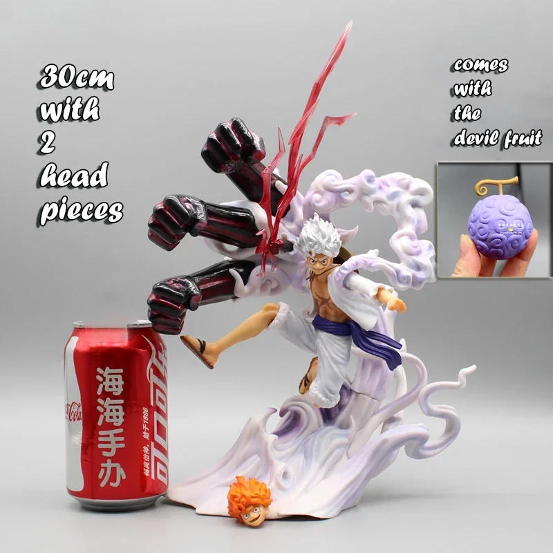 

30cm One Piece Luffy Gear 5 Anime Figure Nika Joyboy PVC Action Figurine Statue Collectible Model Doll Decoration Toys Kids Gift