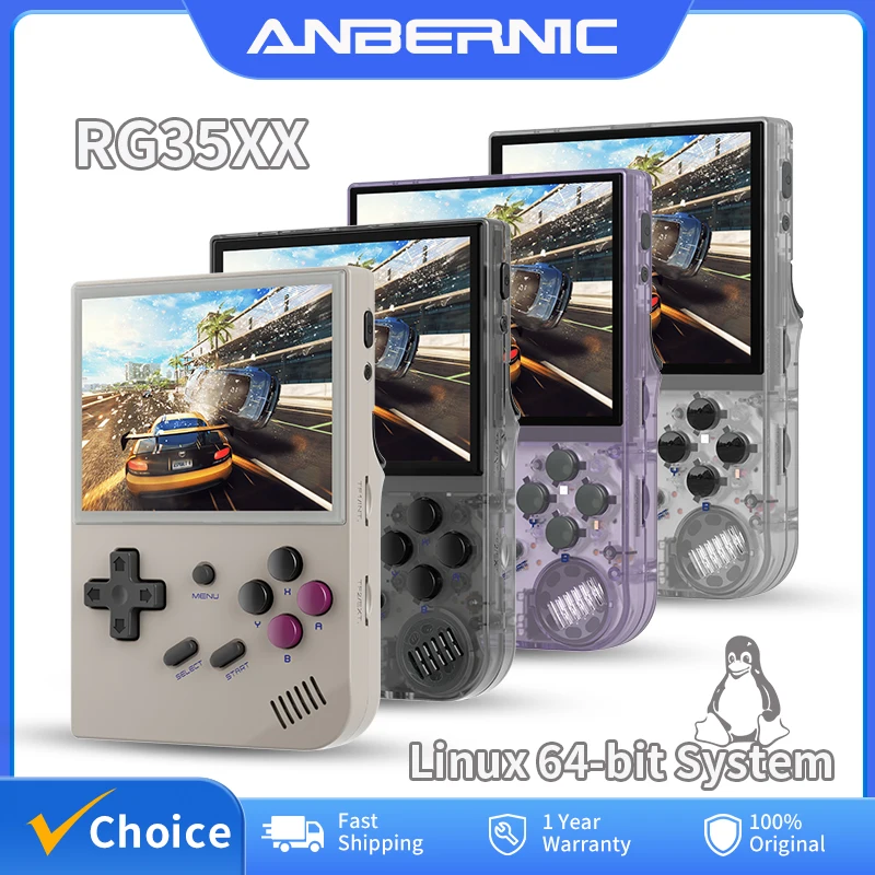 ANBERNIC RG35XX Handheld Video Game Console Linux System 3.5-inch OCA Screen 2600mAh Portable Retro Gaming Player 5000+ Games