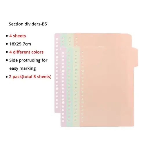 A4/B5/A5 Loose Leaf Refill Binder Notebook Blank/Line/Grid/Cornell Replacable Metal Ring Office&School Supplies Stationery - Image 27