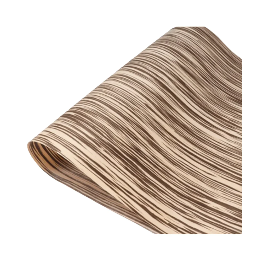 

L:2.5meters Width:580mm T:0.25mm Technology Wood Black And white Zebra Wood Veneer For Furniture