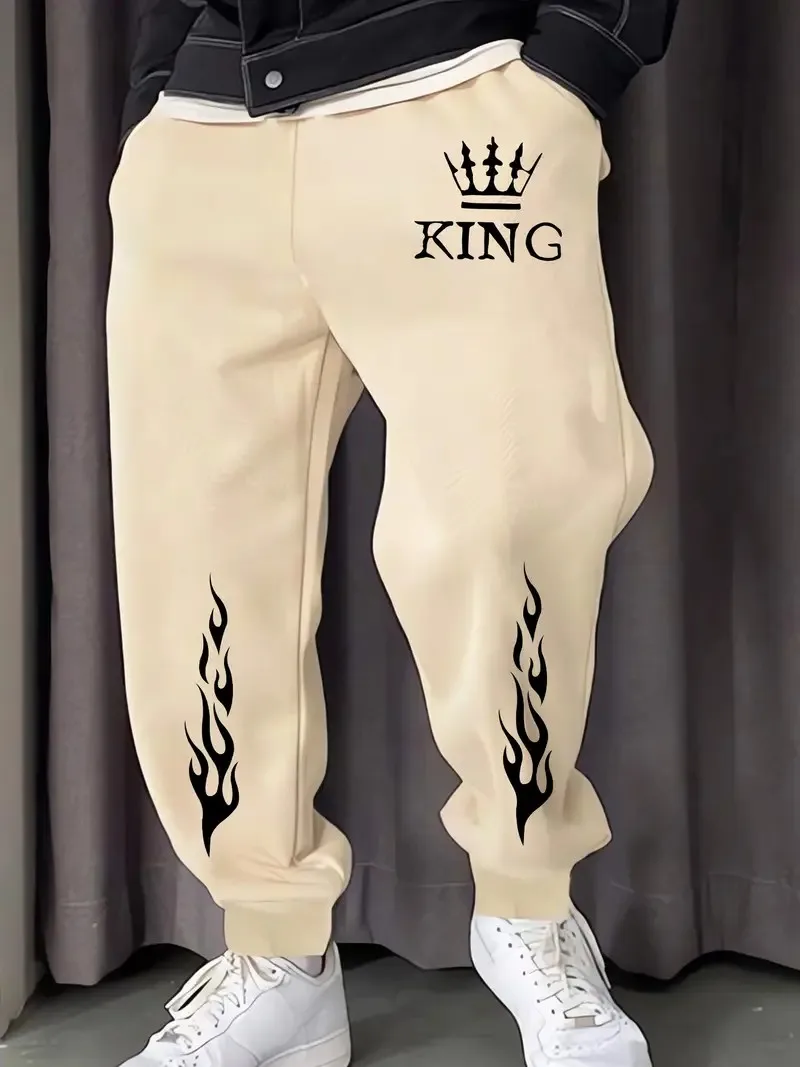 I nuovi pantaloni da uomo per la primavera e l'autunno del 2025 sono comodi, morbidi, casual e alla moda con stampe di lettere