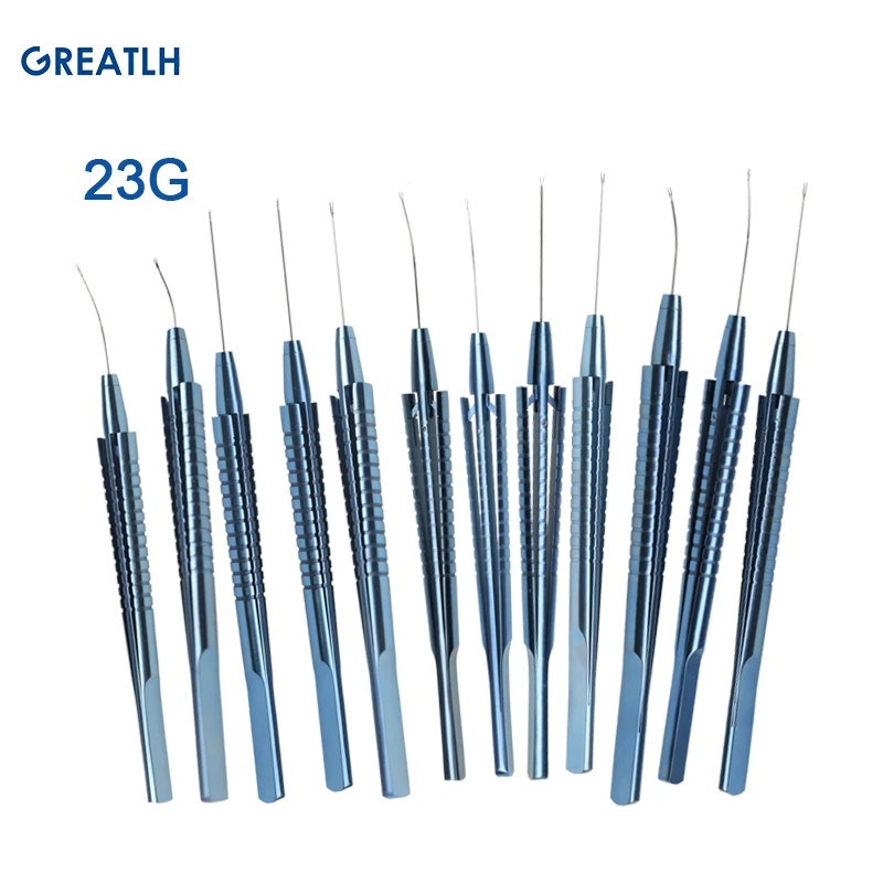 

23G Retinal Capsulorhexis Forceps Gripping Serrated Forceps Intraocular Ophthalmic Instruments Titanium
