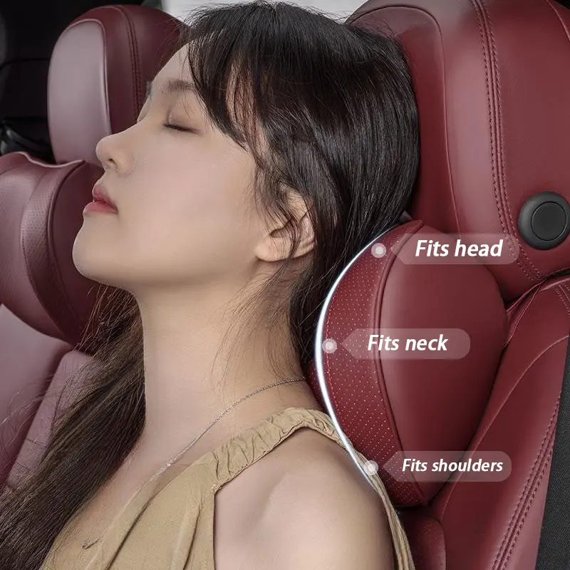 Car Seat Backrest Pillow Neck Support Cushion Automotive Interior Accessories For Porsche Vehicles Seat Lumbar Support Pad 3