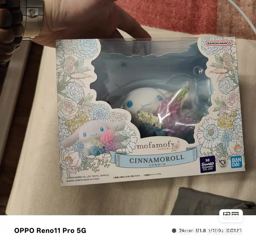 

Bandai оригинальная фигурка Mofamofy Sanrio Hello Kitty Cinnamoroll Kuromi, фигурка из ПВХ, модель, трендовая игровая статуя, игрушка, рождественский подарок