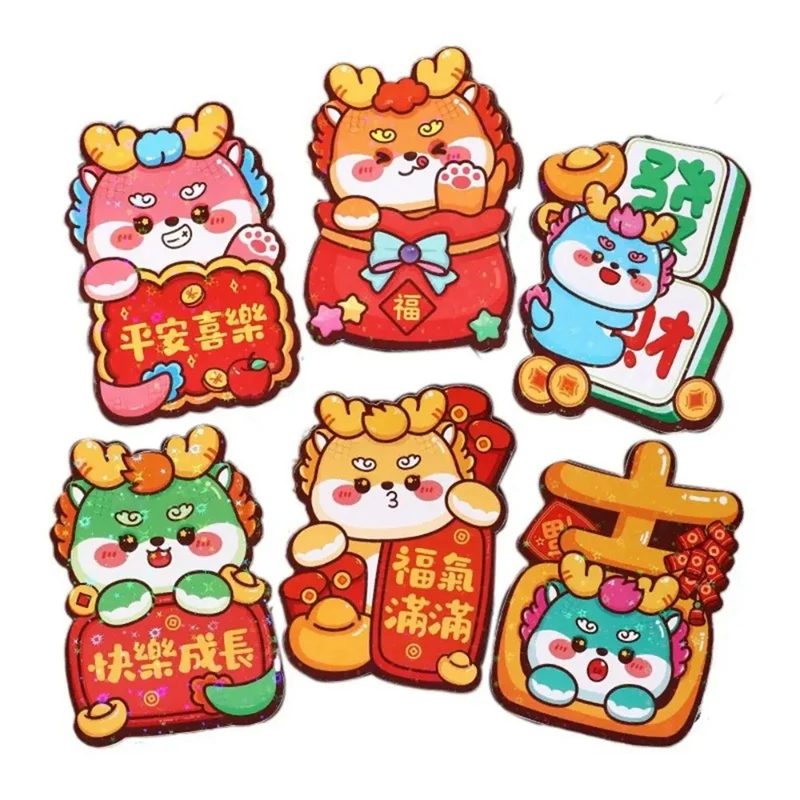 36PCS Red Envelopes Luck Money Bag Chinese Style Spring Festival Red Packet Blessing Packet