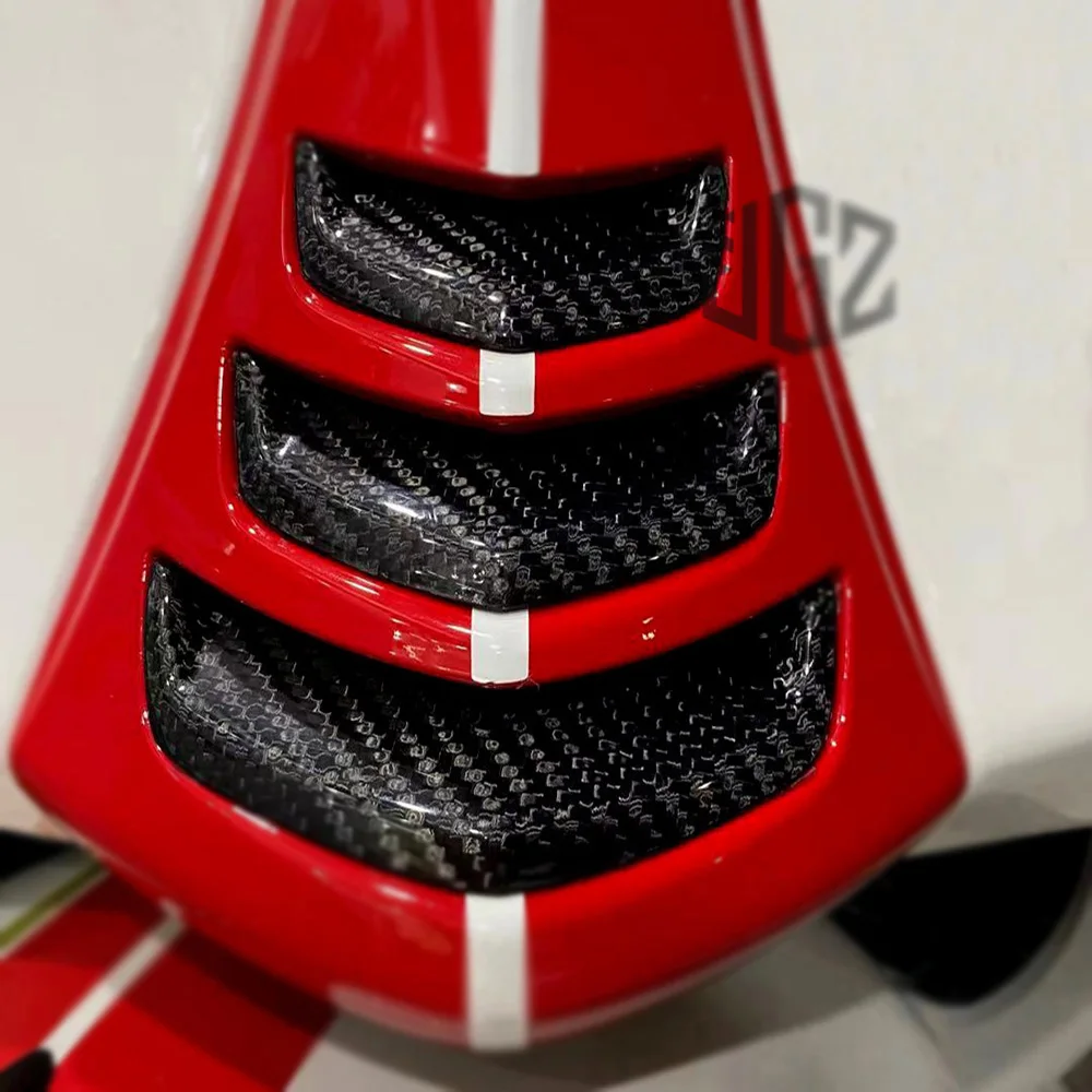 Motorcycle ABS Carbon Head Fairing Tie Guard Trumpet Decorative Cover Decal for VESPA GTS GTV 300 250 2019 - 2022 Accessories