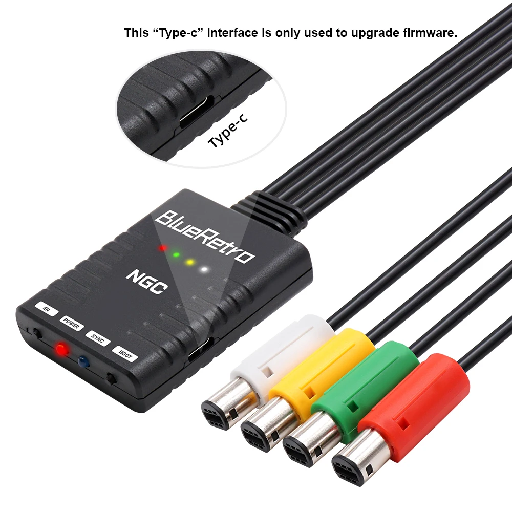 Adapter do bezprzewodowego kontrolery gier BlueRetro dla konsoli Nintendo GameCube dla PS3/PS4 PS5/8bitdo/Switch Pro Joystick