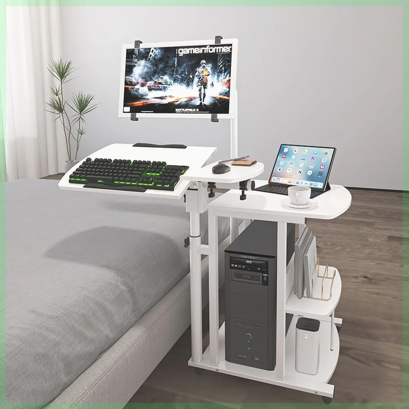 The bedside computer can rotate the table,  play with the computer artifact mobile computer table