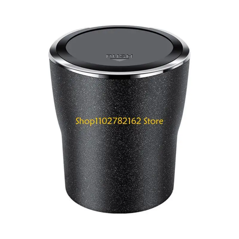 

547B Extinguishing Ashtray Car Interior Sealed Ashtray with Lid and LED Light Flame Retardant Lining Ashtray